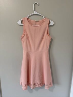 Peach Royal Sleeveless Pink Fit & Flare Dress